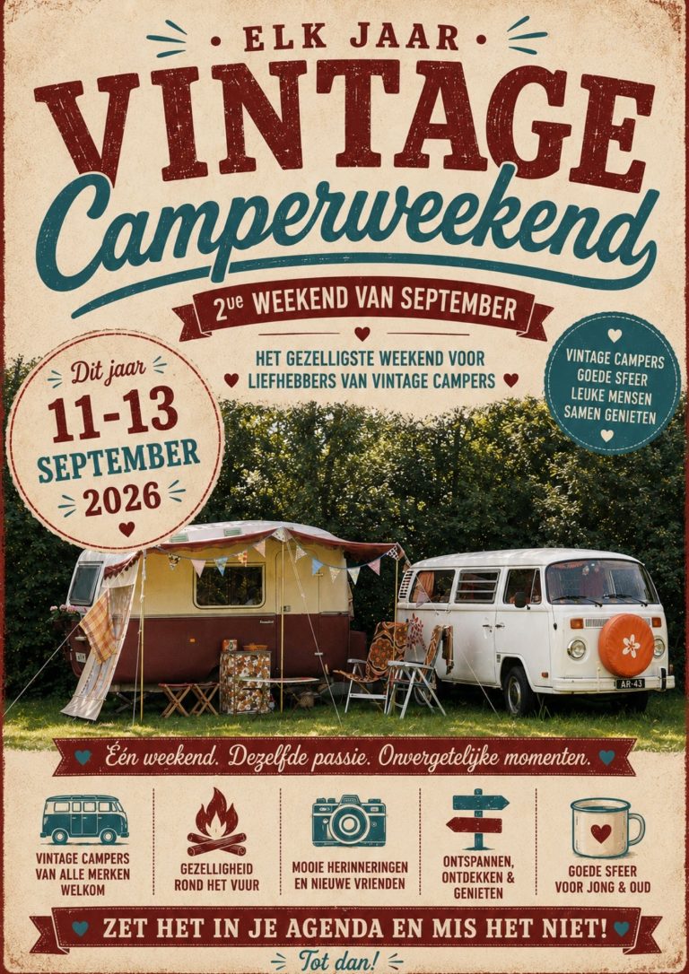Vintage kampeerweekend 11-13 september 2026 — festival in Hindeloopen